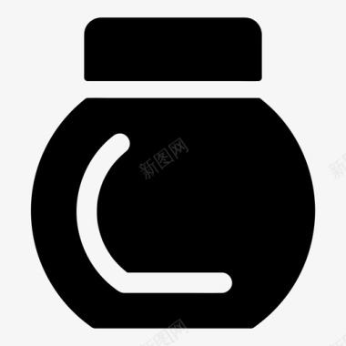罐子瓶子玻璃图标图标
