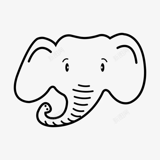 大象脸小象卡通大象图标svg_新图网 https://ixintu.com jamboo 卡通大象 大象脸 小象