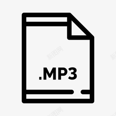 mp3文档扩展名图标图标