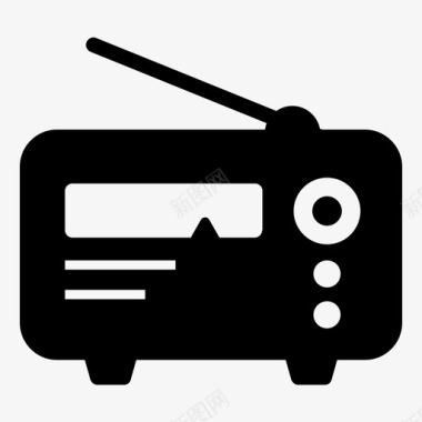 收音机通信媒体图标图标