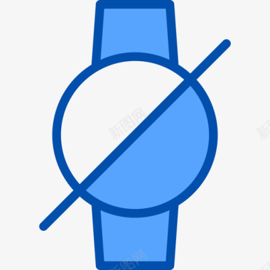 手表时间和地图4蓝色图标图标