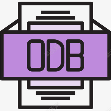 Odb文件类型2线性颜色图标图标
