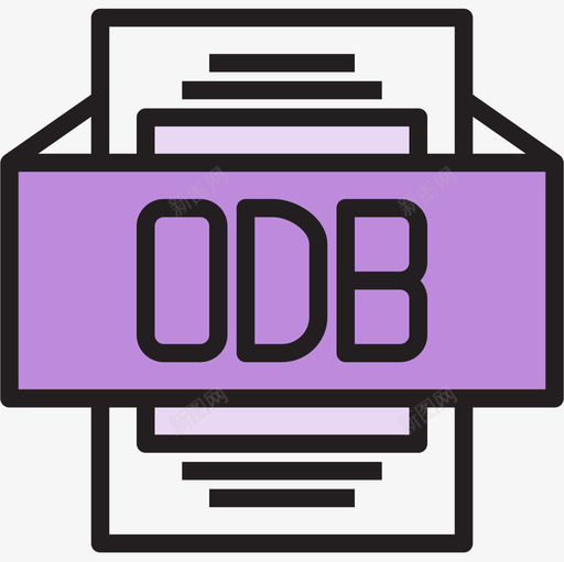 Odb文件类型2线性颜色图标svg_新图网 https://ixintu.com Odb 文件类型2 线性颜色