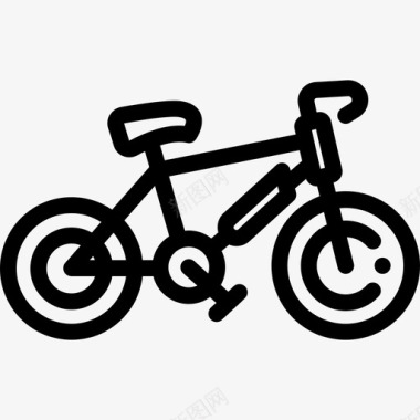 自行车交通工具86直线图标图标