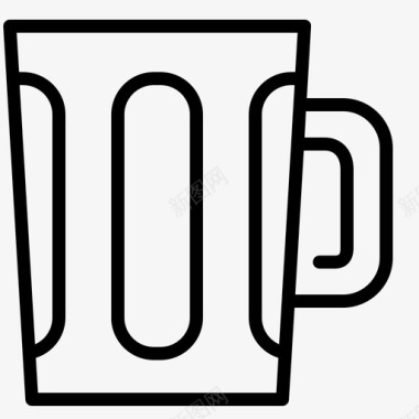 啤酒杯杯子厨房图标图标