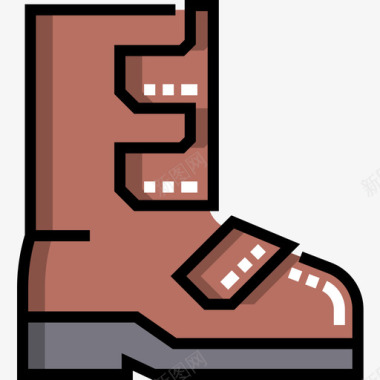 长靴viking8线性颜色图标图标