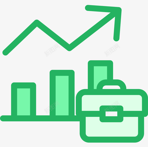 条形图分析8线形绿色图标svg_新图网 https://ixintu.com 分析 条形图 线形 绿色