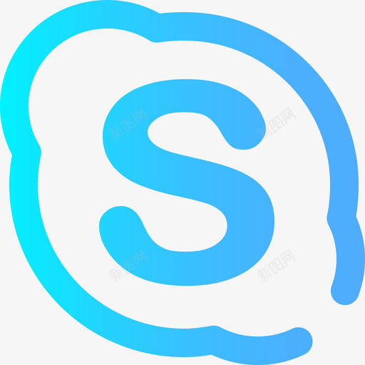 Skype社交媒体93渐变图标svg_新图网 https://ixintu.com Skype 渐变 社交媒体93