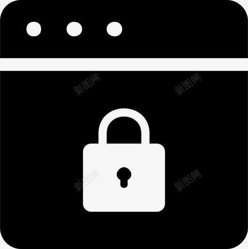 网页锁安全图标svg_新图网 https://ixintu.com 安全 网站 网页
