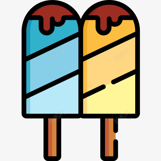 冰淇淋糖果店13线性颜色图标svg_新图网 https://ixintu.com 冰淇淋 糖果店 线性 颜色