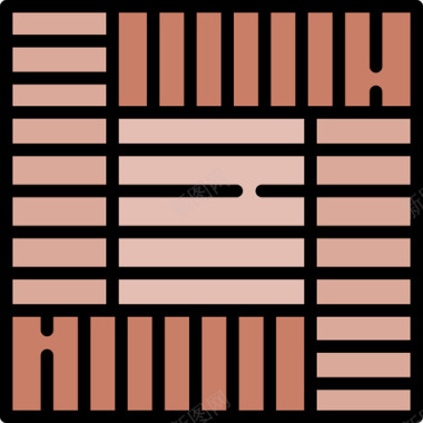 榻榻米日本35线型颜色图标图标