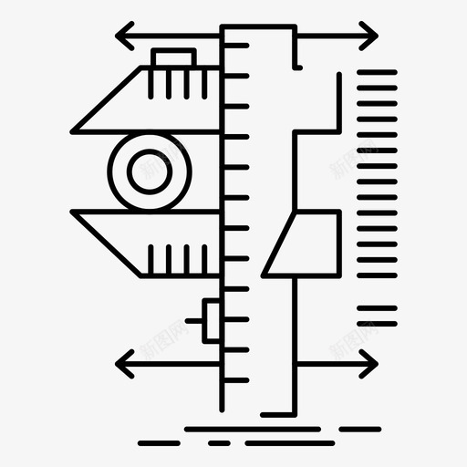 测量卡尺物理图标svg_新图网 https://ixintu.com feb v5 卡尺 测量 物理 界面 网络 集合