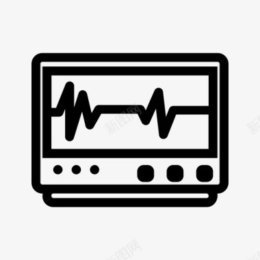 监视器心跳医疗图标图标
