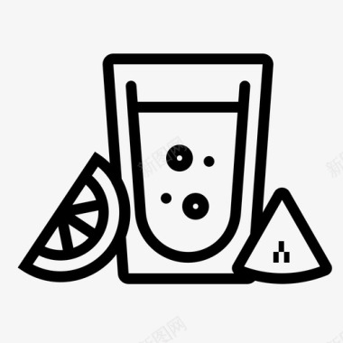 酒玻璃杯龙舌兰酒图标图标