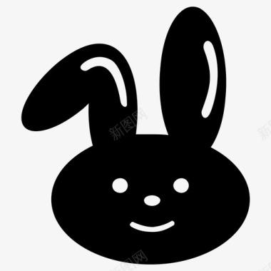 兔子动物动物脸图标图标