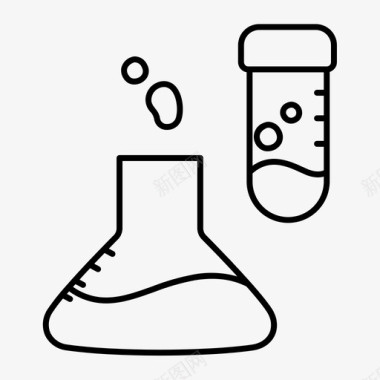科学烧杯化学品图标图标