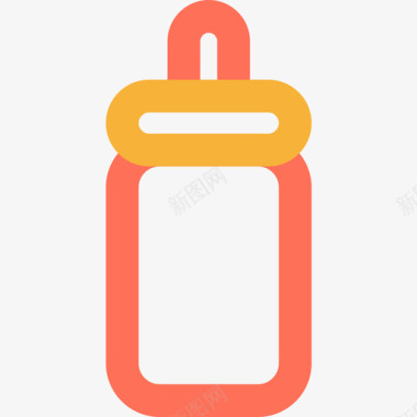 奶瓶婴儿淋浴器11线性颜色图标图标
