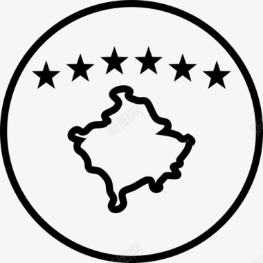 科索沃国旗国家世界图标图标