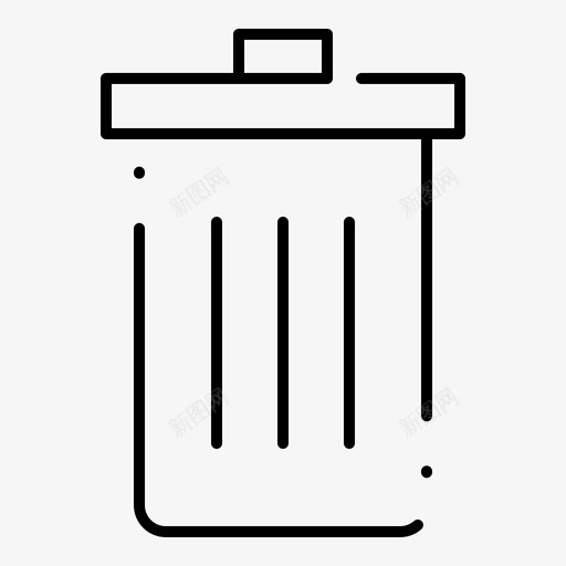 垃圾桶删除基本ui元素规则点线图标svg_新图网 https://ixintu.com 删除 垃圾桶 基本ui元素规则点线