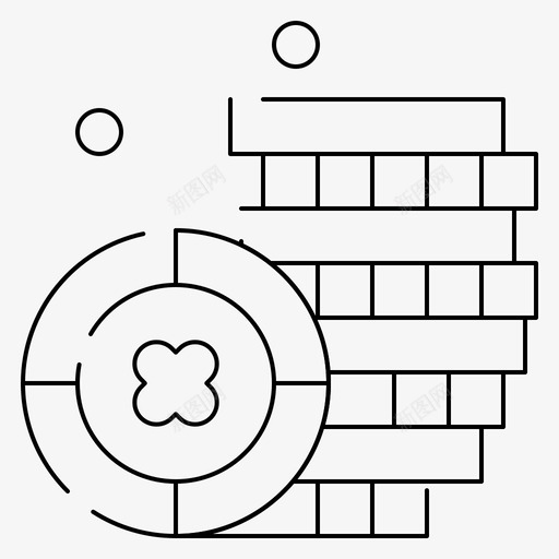 硬币爱尔兰货币图标svg_新图网 https://ixintu.com 爱尔兰 爱尔兰独立日细线 硬币 货币