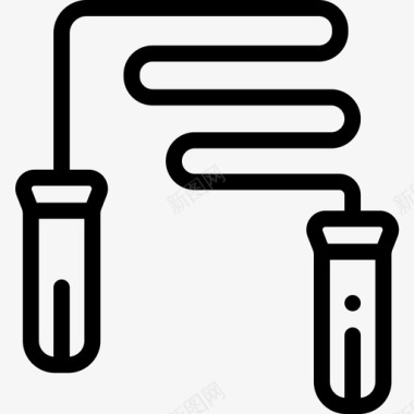 跳绳活跃的生活方式17直线型图标图标