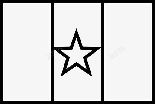 塞内加尔国旗世界国旗简体轮廓图标图标