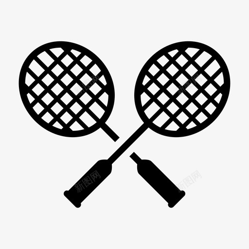 羽毛球球拍网球拍运动图标svg_新图网 https://ixintu.com 球拍 网球 网球拍 羽毛球 运动