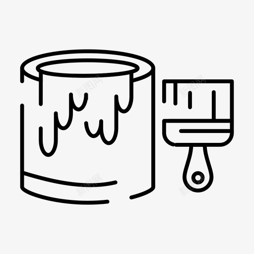 刷桶油漆图标svg_新图网 https://ixintu.com 2月 v4 收集 油漆 界面 网页