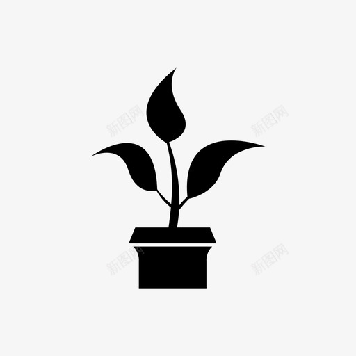 植物生长植物学室内植物图标svg_新图网 https://ixintu.com 室内 教育 植物 植物学 生长 种植