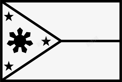 菲律宾国旗世界国旗简体轮廓图标图标