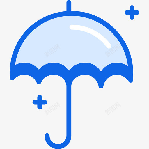 雨伞时尚5蓝色图标svg_新图网 https://ixintu.com 时尚 蓝色 雨伞