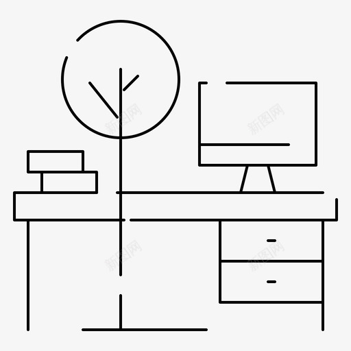 办公桌办公室场所图标svg_新图网 https://ixintu.com 办公室 办公桌 动机 商业 场所 技能 桌子 生产力 虚线