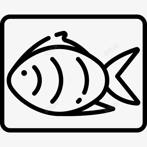 鱼烹饪40直系图标svg_新图网 https://ixintu.com 烹饪 直系