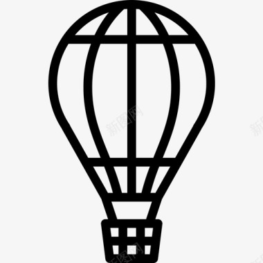 热气球运输95线性图标图标