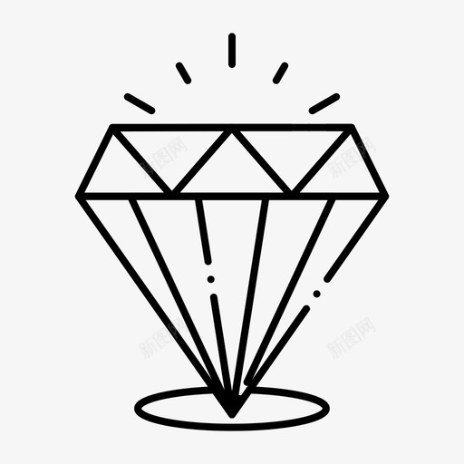 钻石昂贵发光图标svg_新图网 https://ixintu.com 2月 v5 发光 收集 昂贵 界面 石头 网络 钻石