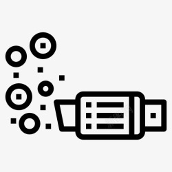 酒瓶外形排气管汽车烟雾图标高清图片