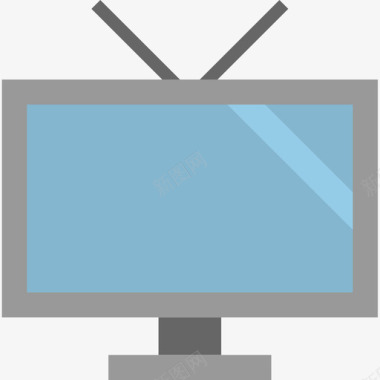电视媒体广告6平面图标图标
