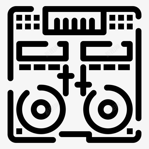 dj控制器控制台甲板图标svg_新图网 https://ixintu.com dj 声音 控制台 控制器 数字 法则 混音 甲板 研究 粗体 音乐