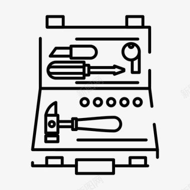 工具盒子建筑图标图标