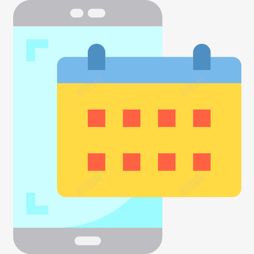 日历智能手机应用程序4扁平图标svg_新图网 https://ixintu.com 应用程序 扁平 手机 日历 智能