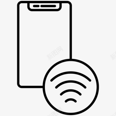 wifi互联网智能手机图标图标