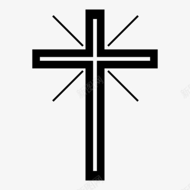 基督教十字架信仰祈祷图标图标