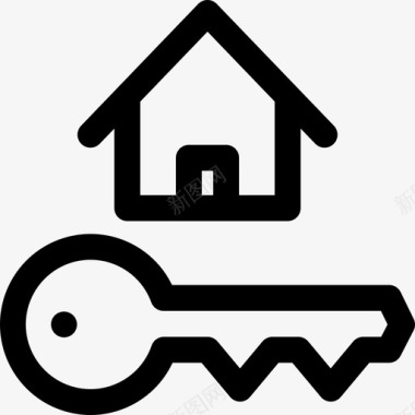 房屋钥匙商业住宅图标图标