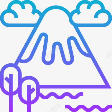 富士山日本27坡度图标图标