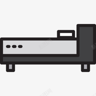 床生活方式4线性颜色图标图标