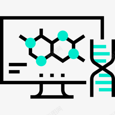 Dna化学单色单色图标图标