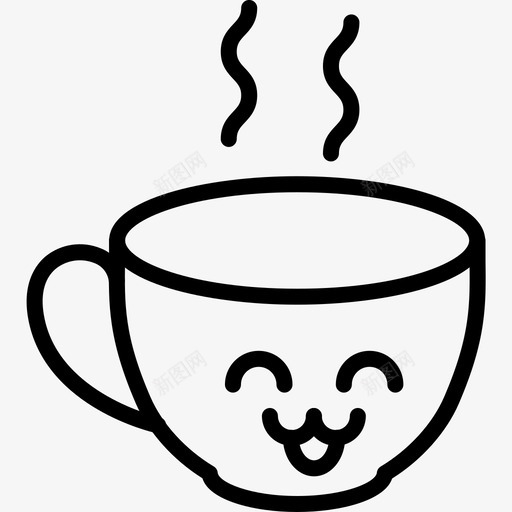 咖啡杯子浓缩咖啡图标svg_新图网 https://ixintu.com 什卡 咖啡 微笑 快餐 杯子 浓缩 特鲁 瓦特 轮廓 黑色