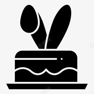 蛋糕复活节彩蛋图标图标