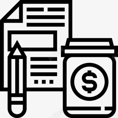 估值众筹8线性图标图标