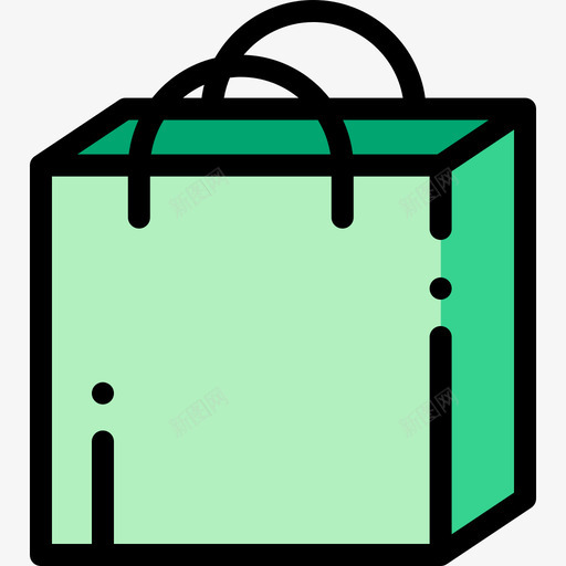 纸袋包装4线性颜色图标svg_新图网 https://ixintu.com 包装 纸袋 线性 颜色